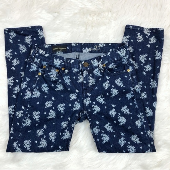 J. Crew Cropped Matchstick Jean Indigo Floral - Picture 3 of 4